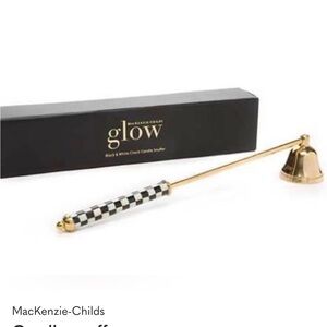MacKenzie-Childs Black & White (courtly)Check & gold, Candle Snuffer